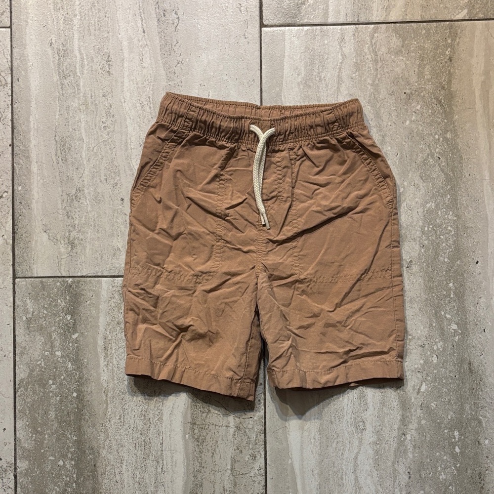 okie dokie Kids Drawstring Shorts in Light Brown